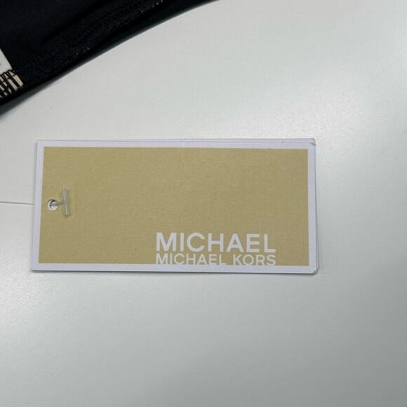 NWT | Michael Kors | Ruched Cross-Back One-Piece Swimsuit | Black | Size 4 - Picture 14 of 16